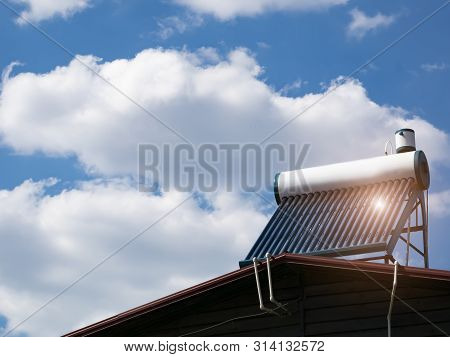 Solar Water Heaters On The Roof, Free Energy