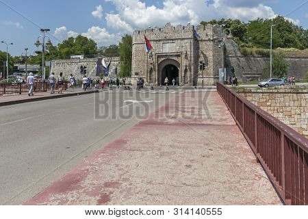 Nis, Serbia - June 15, 2019:  Outside View Of Stambol (istanbul) Gate At Fortress And  In City Of Ni