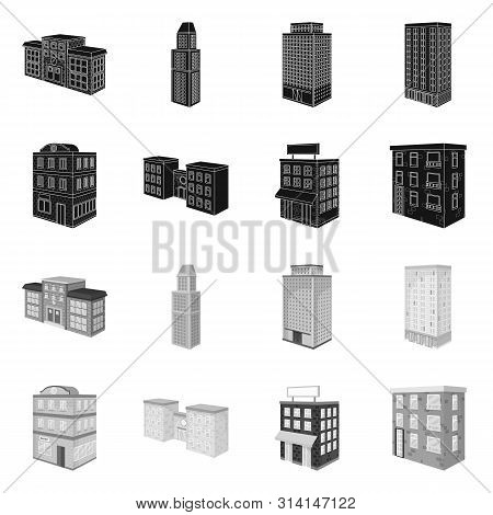 Vector Illustration Of Construction And Building Symbol. Set Of Construction And Estate Vector Icon 