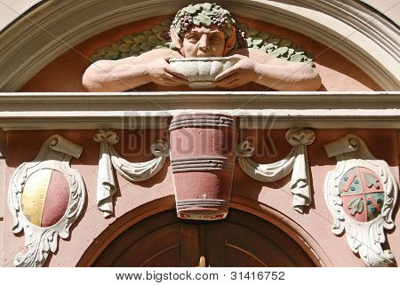 Close-up on the statue of a German elector in Dresden, Germany