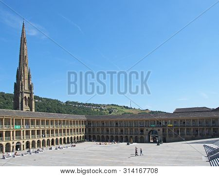 Halifax, West Yorkshire, United Kingdom - 23 July 2019: People Relaxing And Enjoying The Summer Suns