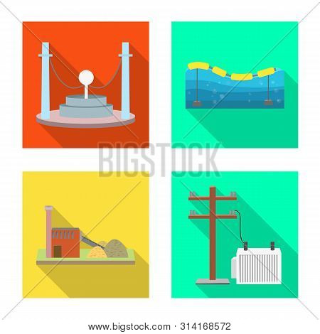 Vector Design Of Source And Environment Logo. Set Of Source And Bio Stock Symbol For Web.