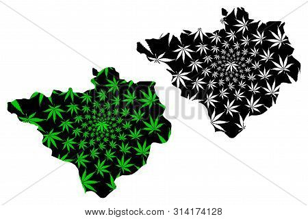 Yozgat (provinces Of The Republic Of Turkey) Map Is Designed Cannabis Leaf Green And Black, Yozgat I