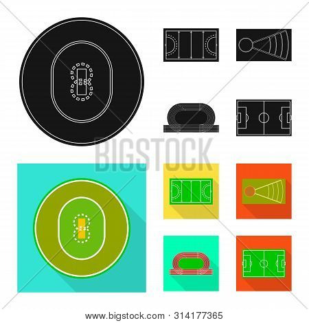 Vector Illustration Of Scheme And Construction Icon. Collection Of Scheme And Bullring Stock Symbol 