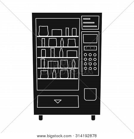 Vector Design Of Automat And Machine Icon. Set Of Automat And Button Stock Vector Illustration.