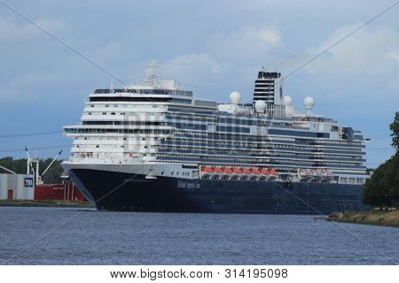 Velsen, The Netherlands - July 7th 2019: Ms Nieuw Statendam Operated By Holland America Line On Nort