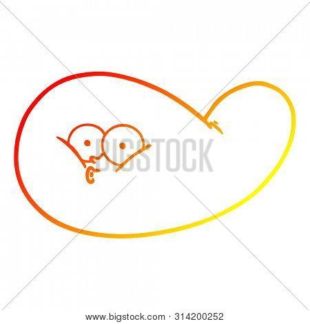 warm gradient line drawing of a cartoon gall bladder