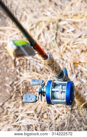 Spinning Rod With Baitcasting Reel And Bait