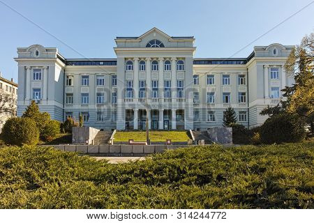 Shumen, Bulgaria - April 10, 2017: Building Of Courthouse In City Of Shumen, Bulgaria