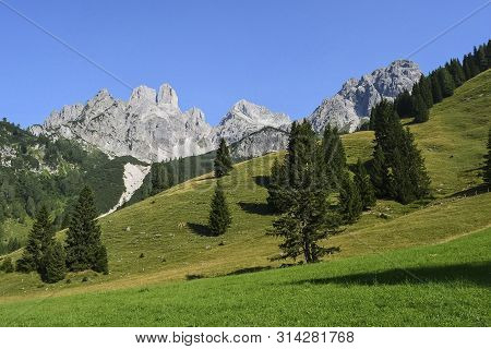 Mountains Summer Rocks Meadow Bischofsmuetze Annaberg-lungoetz Meadow