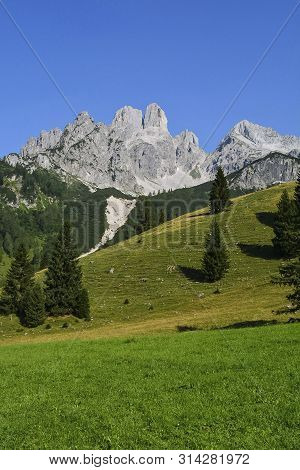 Mountains Summer Rocks Meadow Bischofsmuetze Annaberg-lungoetz Meadow