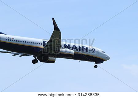 Amsterdam, The Netherlands - July 21st 2019: Ei-ekp Ryanair Boeing 737-800 On Final Approach To Amst