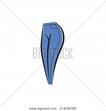 Jean Pant. Stitch Pant. Vector Logo Icon Illustration