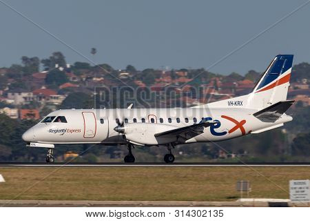 Sydney, Australia - October 7, 2013: Rex (regional Express Airlines) Saab 340 Twin Engined Regional 