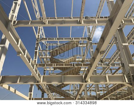 Metal Frame Of Prefabricated Multi-storey Industrial Building