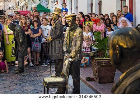 Grodno, Grodno Krai, Belarus - 07/27/2009: On July 27, 2019, In The Center Of Grodno, The Viiith Big