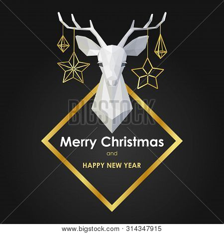 Merry Christmas And Happy New Year Scandinavian Style Card