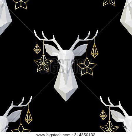 Christmas And New Year Scandinavian Style Seamless Pattern
