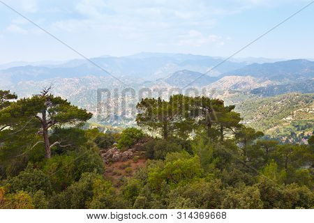 Troodos Mountains Located In The Western Part Of The Island Of Cyprus