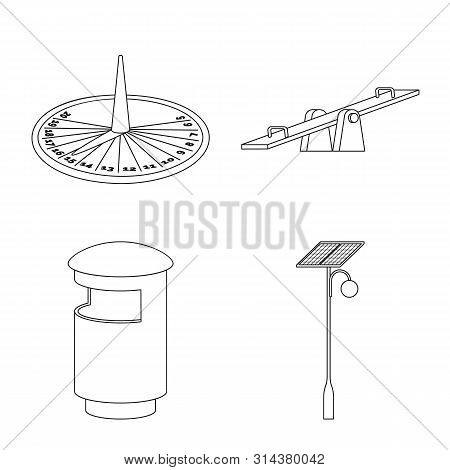 Vector Design Of Landscape And Nature Icon. Collection Of Landscape And City Stock Vector Illustrati