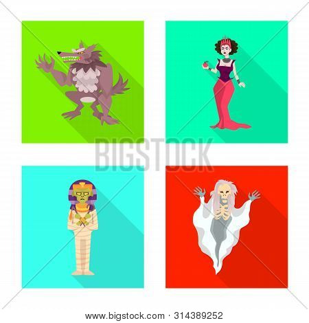 Vector Design Of Mystic And Hell Sign. Collection Of Mystic And Devilry Stock Symbol For Web.