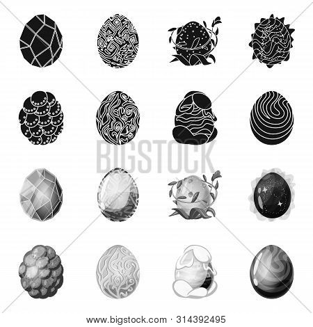 Vector Design Of Animal And Prehistoric Icon. Set Of Animal And Cute Vector Icon For Stock.