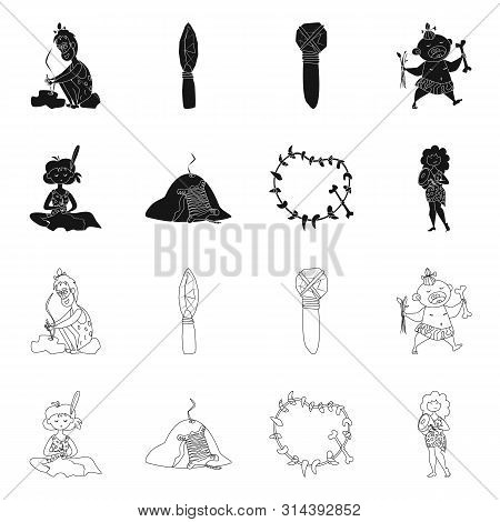 Vector Illustration Of Evolution And Prehistory Logo. Set Of Evolution And Development Vector Icon F