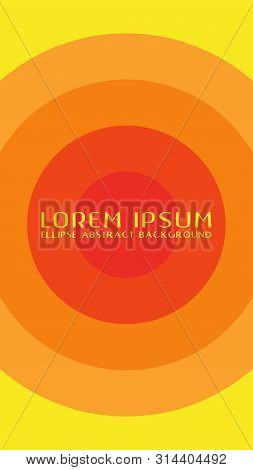 Ellipse Abstract Background, Portrait, 9:16, Yellow, Orange