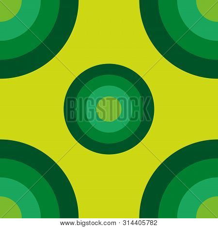 Abstract Ellipse Seamless Pattern Background Design Template, Green, Yellow