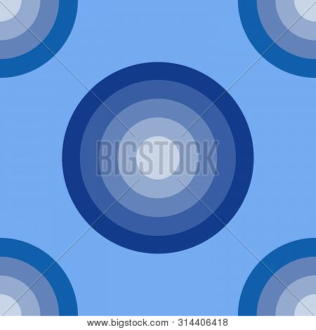 Abstract Ellipse Seamless Pattern Background Design Template, Colorful Blue
