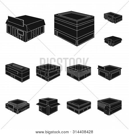 Vector Design Of And House Icon. Set Of And Building Stock Vector Illustration.
