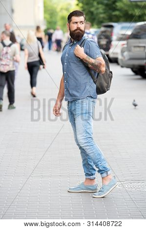 hipster travel backpack