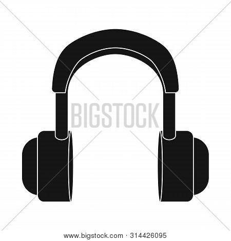 Isolated Object Of Earphone And Head Sign. Set Of Earphone And Mobile Vector Icon For Stock.