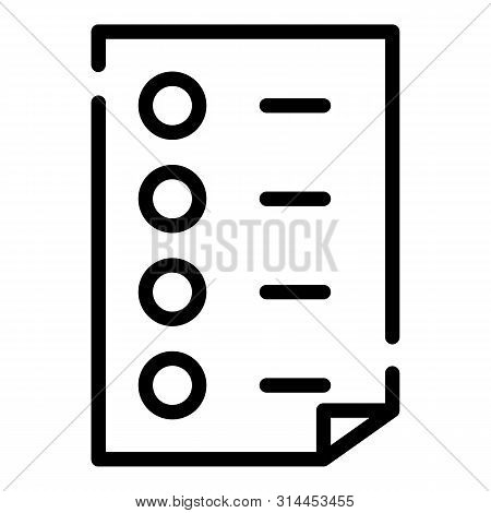 Custom Form Icon. Outline Custom Form Vector Icon For Web Design Isolated On White Background