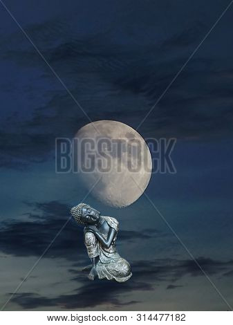 Meditation In The Clouds With The Moonlight