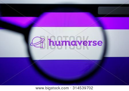 Los Angeles, California, Usa - 29 Jule 2019: Illustrative Editorial Of Humaverse.com Website Homepag