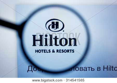 Los Angeles, California, Usa - 29 Jule 2019: Illustrative Editorial Of Hilton.com Website Homepage. 