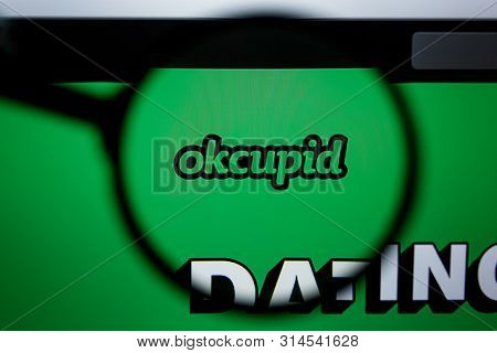 Los Angeles, California, Usa - 29 Jule 2019: Illustrative Editorial Of Okcupid.com Website Homepage.