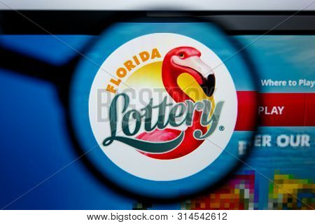 Los Angeles, California, Usa - 29 Jule 2019: Illustrative Editorial Of Flalottery.com Website Homepa