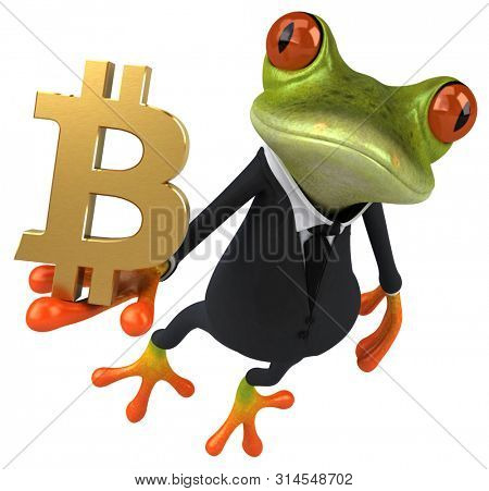 Fun frog - 3D Illustration