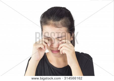 Unhappy Woman Crying Feel Sad And Disappointed
