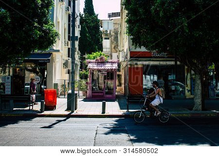 Tel Aviv Israel July 29, 2019 View Of Unknowns Israeli People Walking On Dizengoff Street At Tel Avi