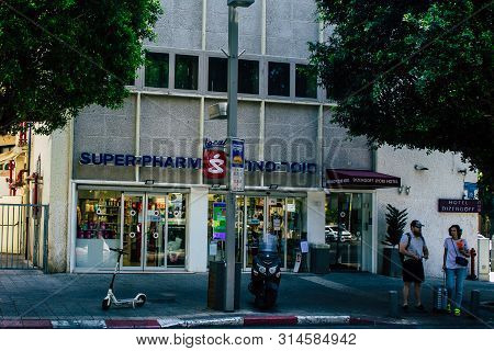 Tel Aviv Israel July 29, 2019 View Of Unknowns Israeli People Walking On Dizengoff Street At Tel Avi