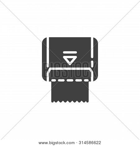 Paper Towel Dispenser Vector Icon. Filled Flat Sign For Mobile Concept And Web Design. Higyene Paper