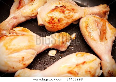 Pernas de frango frito