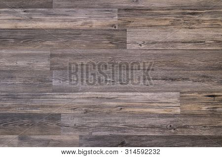 Dark Wood Background. Brown Wooden Floor. Aged Timber Pattern. Old Vintage Wall Panel. Nature Tree S