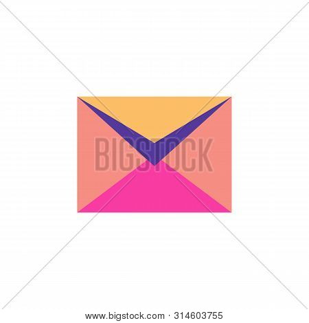 Half Open Mail Envelope Isolated. Mail Symbol For Web Design, Mobile Applications, User Interface. C