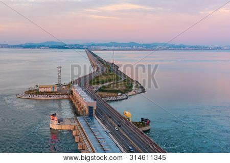 Highway Of Daebu Island At Incheon ,south Korea.