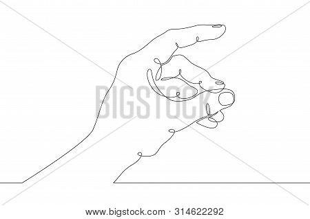 Continuous Single One Line Hand Drawing Hand, Hands, Arm, Finger, Object, Gesture, Sign, Palm, Fist