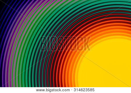 Colorful Abstract Background With Circular Lines In The View